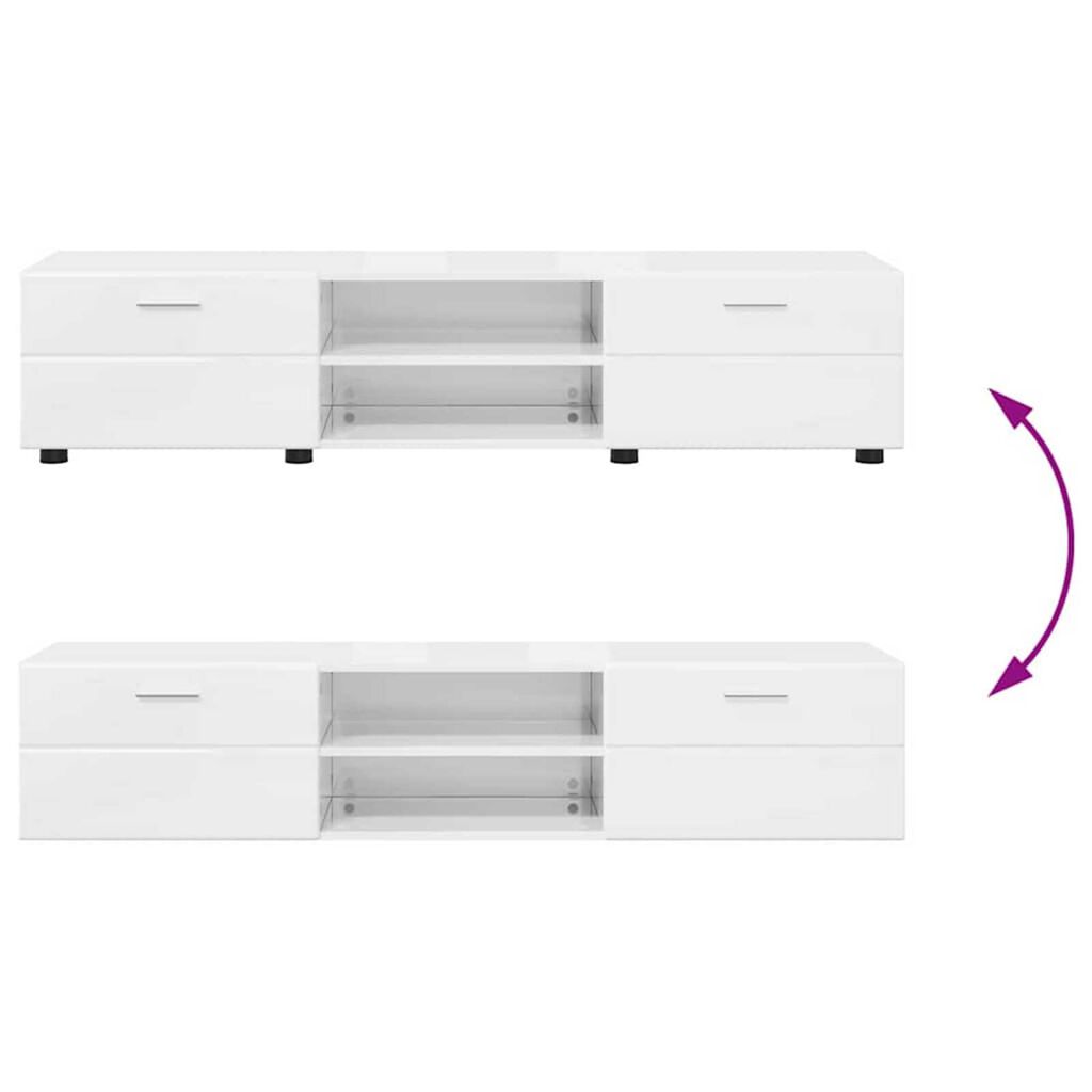 vidaXL Ντουλάπι TV με συρτάρι Γκρι σκυροδέματος 150 x 39 x 30 εκ