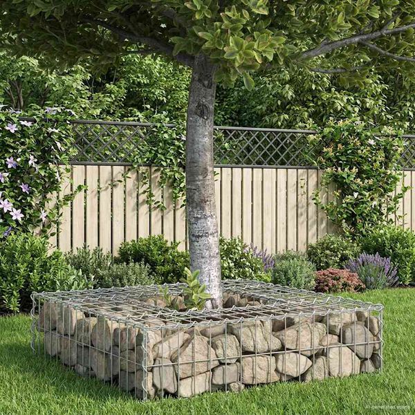 vidaXL &Alpha;&nu;&alpha;&sigma;&eta;&kappa;&omega;&mu;έ&nu;&omicron; &kappa;&rho;&epsilon;&beta;ά&tau;&iota; gabion &Alpha;&sigma;&eta;&mu;ί 80 x 80 x 20 cm