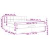 vidaXL Οθωμανικό κρεβάτι με στρώμα & LEDs Cream 180x200cm ύφασμα