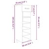 vidaXL Παπουτσοθήκη Καπνιστή Δρυς 30x35x105 εκ. από Επεξεργασμένο Ξύλο