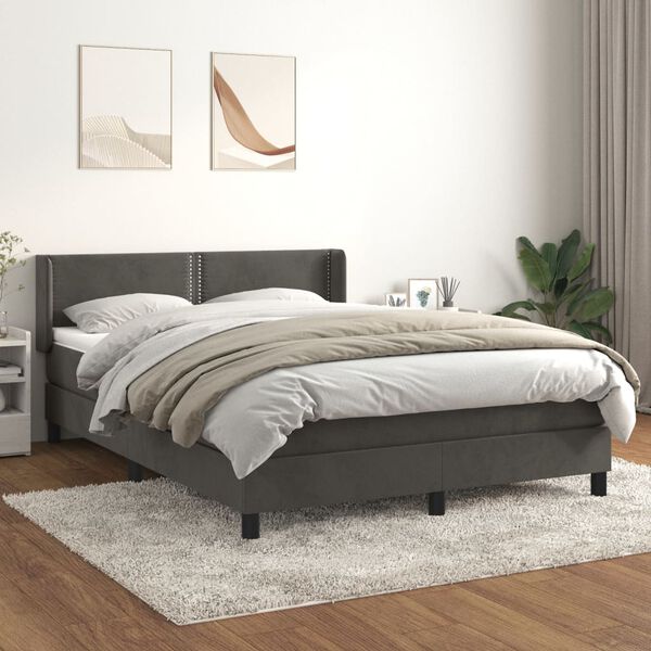 vidaXL &Kappa;&rho;&epsilon;&beta;ά&tau;&iota; Boxspring &mu;&epsilon; &Sigma;&tau;&rho;ώ&mu;&alpha; &Sigma;&kappa;&omicron;ύ&rho;&omicron; &Gamma;&kappa;&rho;&iota; 140x200 &epsilon;&kappa;. &Beta;&epsilon;&lambda;&omicron;ύ&delta;&iota;&nu;&omicron;