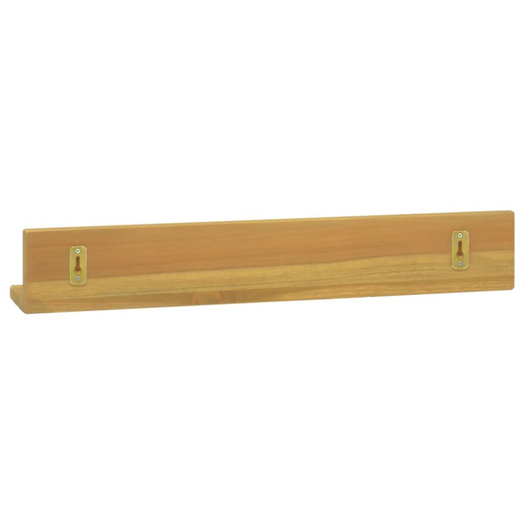 vidaXL Ράφια Τοίχου 2 τεμ. 60 x 10 x 10 εκ. από Μασίφ Ξύλο Teak