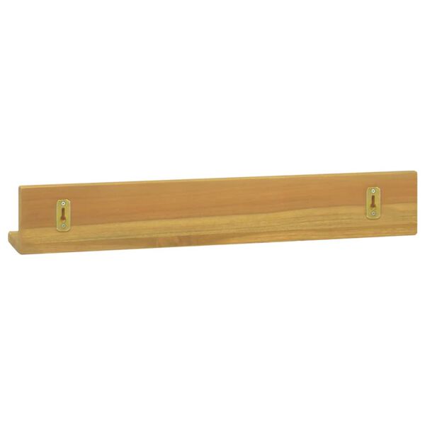 vidaXL Ράφια Τοίχου 2 τεμ. 60 x 10 x 10 εκ. από Μασίφ Ξύλο Teak