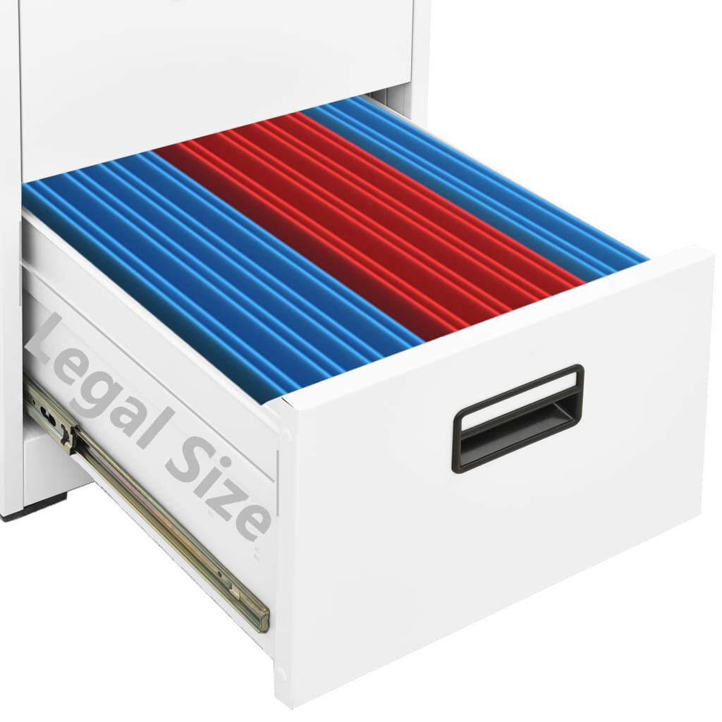 vidaXL Αρχειοθήκη Λευκή 46 x 62 x 102,5 εκ. από Ατσάλι