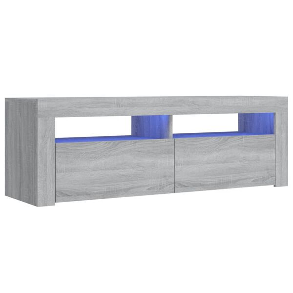 vidaXL Έπιπλο Τηλεόρασης με LED Γκρι Sonoma 120x35x40 εκ.