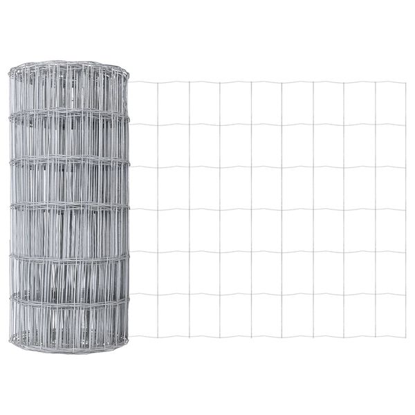 vidaXL Euro Fence με 7 αγκιστρώσεις 0.6x10 μ Γαλβανισμένος Χάλυβας