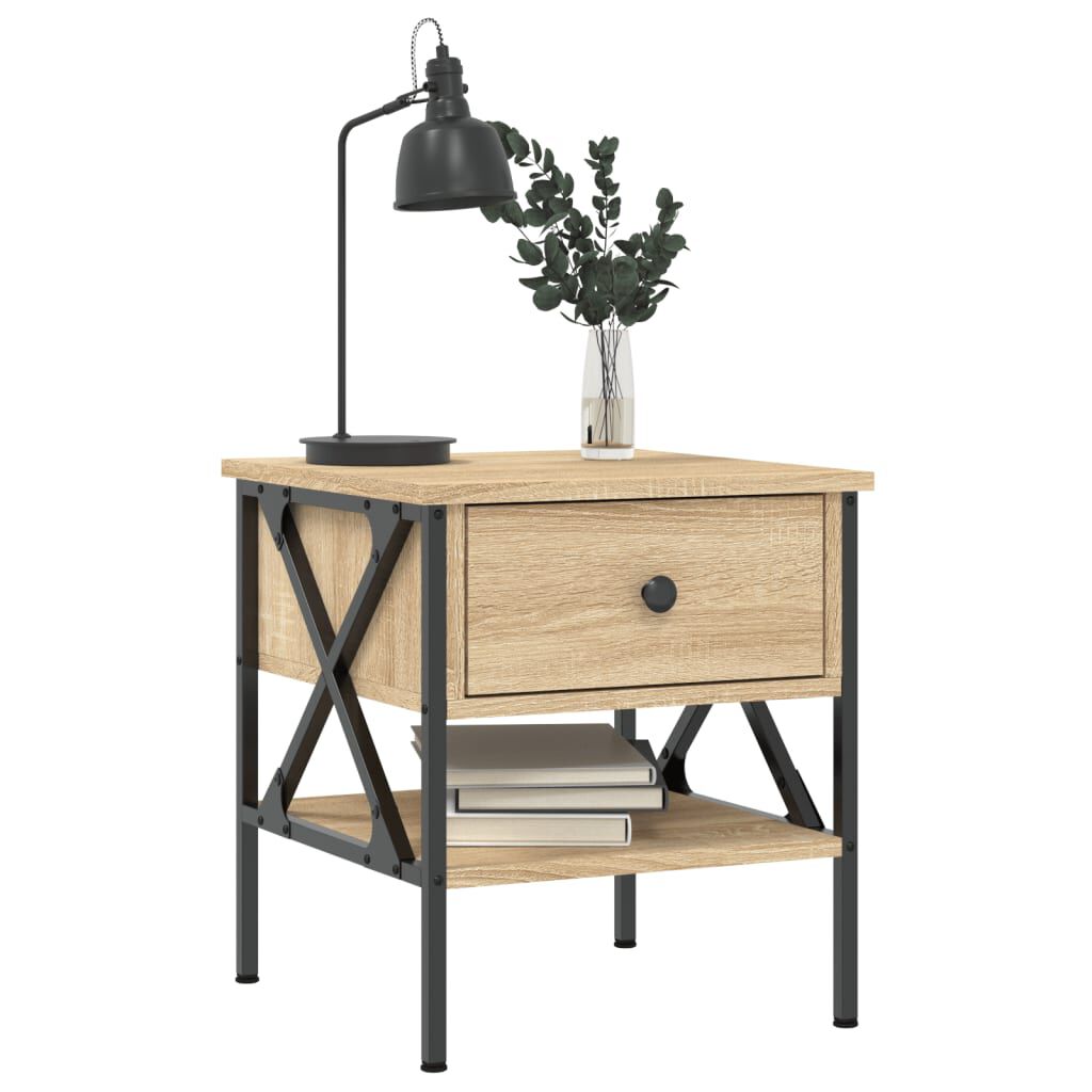 vidaXL Κομοδίνα 2 τεμ. Sonoma Δρυς 40x42x45 εκ. από Επεξεργασμένο Ξύλο