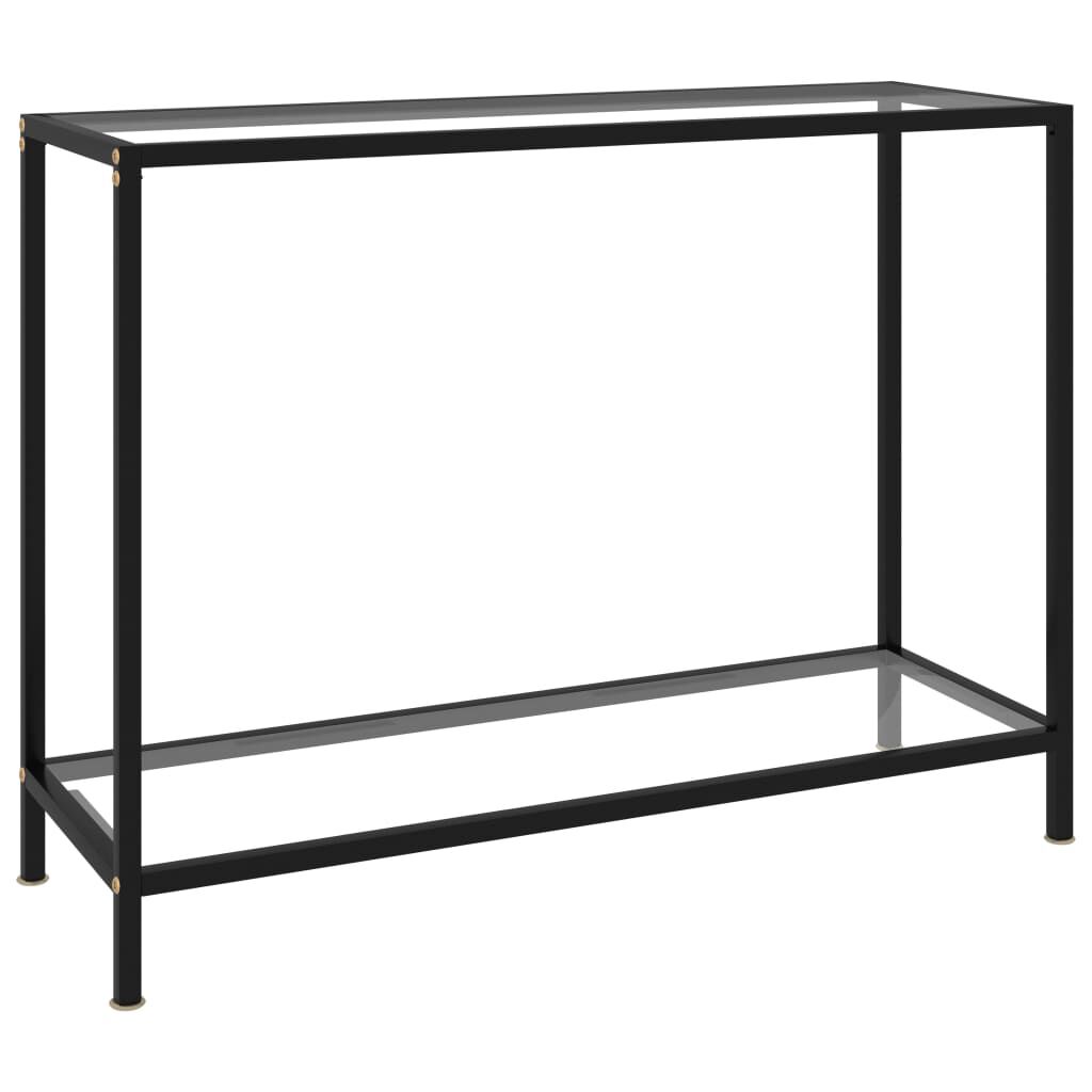 vidaXL Τραπέζι Κονσόλα Διαφανές 100 x 35 x 75 εκ. από Ψημένο Γυαλί