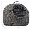 vidaXL Καλάθι Μεταφοράς Γάτας Γκρι 60x45x45 εκ. από Φυσικό Ξύλο Ιτιάς
