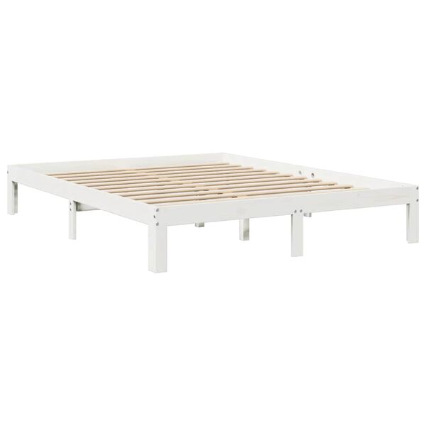 vidaXL Κρεβάτι Βιβλιοθήκη Χωρίς Στρώμα 160x200 εκ Μασίφ Ξύλο Πεύκου