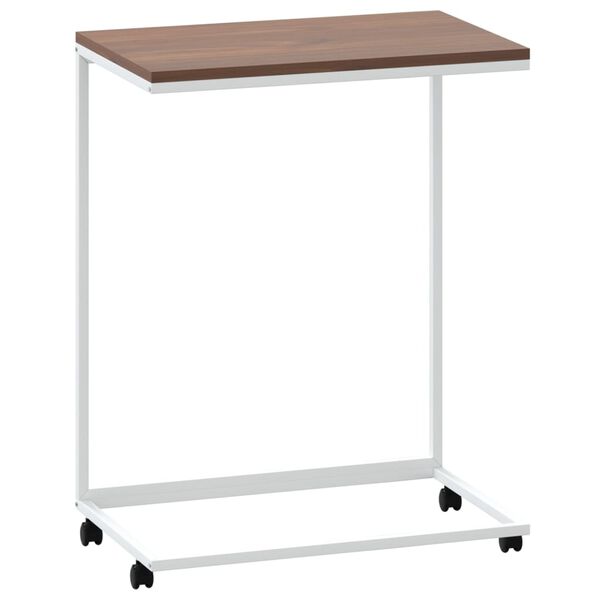 vidaXL Βοηθητικό Τραπέζι με Ρόδες Λευκό 55 x 35 x 70 εκ. Επεξ. Ξύλο