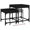 vidaXL Βοηθητικά Τραπέζια 2 τεμ. Μαύρα από Επεξεργασμένο Ξύλο