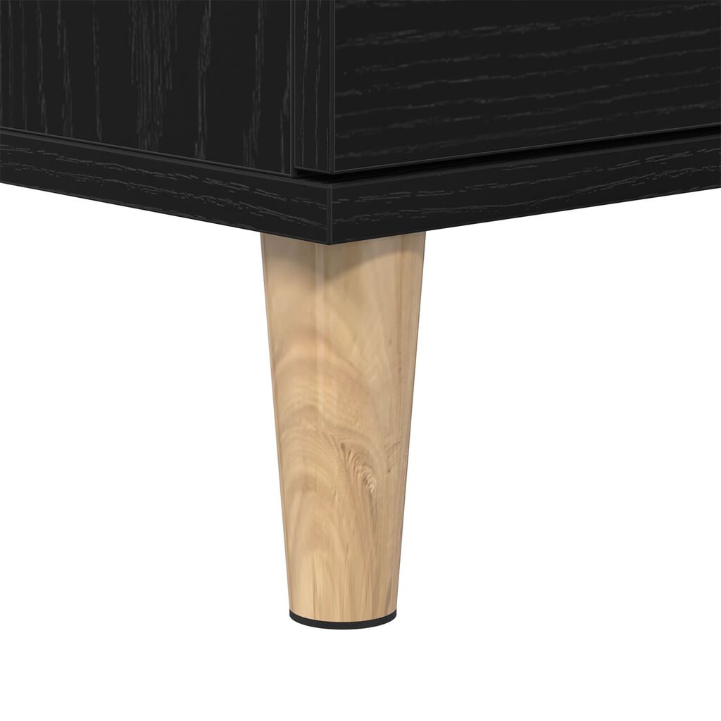vidaXL Ντουλάπι νεροχύτη Μαύρη Δρυς 65x33x60 εκ Επεξεργασμένο ξύλο