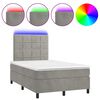 vidaXL &Kappa;&rho;&epsilon;&beta;ά&tau;&iota; Boxspring &mu;&epsilon; &Sigma;&tau;&rho;ώ&mu;&alpha; & LED &Alpha;&nu;.&Gamma;&kappa;&rho;&iota; 120x190&epsilon;&kappa;. &Beta;&epsilon;&lambda;&omicron;ύ&delta;&iota;&nu;&omicron;