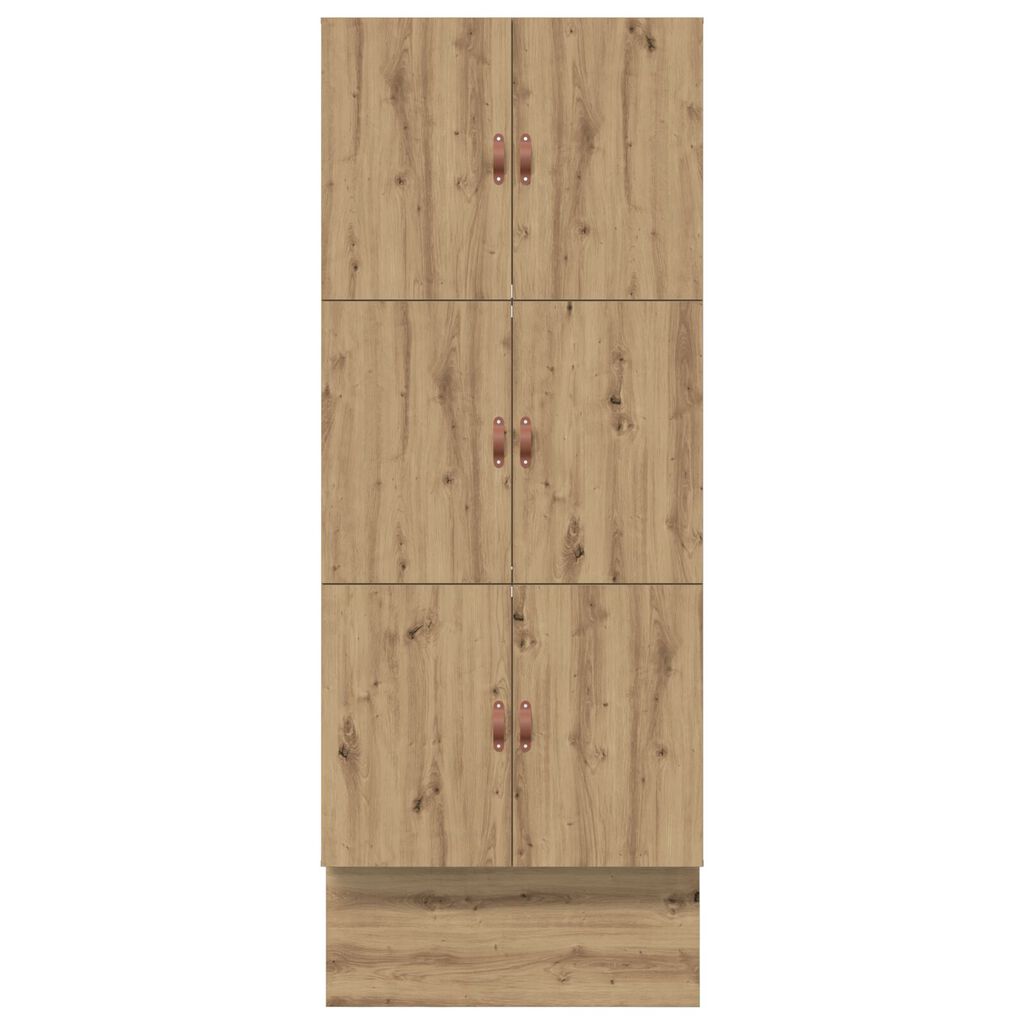 vidaXL Κρεβάτι αποθήκευσης από δρυς Artisan 100x200 εκ