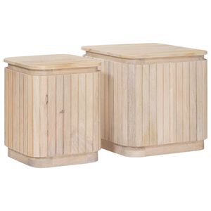 vidaXL &Chi;&epsilon;&iota;&rho;&omicron;&pi;&omicron;ί&eta;&tau;&omicron; &Sigma;&epsilon;&tau; &Tau;&rho;&alpha;&pi;&epsilon;&zeta;&iota;ώ&nu; 2 &tau;&mu;&chi;. &Lambda;&epsilon;&upsilon;&kappa;ό 45 x 45 x 45 cm
