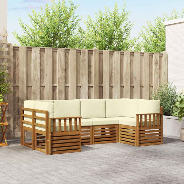 vidaXL &Sigma;&alpha;&lambda;&omicron;&nu;ά&kappa;&iota; &Gamma;&omega;&nu;&iota;&alpha;&kappa;&omicron;ύ &Kappa;&alpha;&nu;&alpha;&pi;έ &mu;&epsilon; &mu;&alpha;&xi;&iota;&lambda;ά&rho;&iota; 6 pcs &Phi;&upsilon;&sigma;&iota;&kappa;ό &kappa;&alpha;&iota; &Kappa;&rho;έ&mu;&alpha;