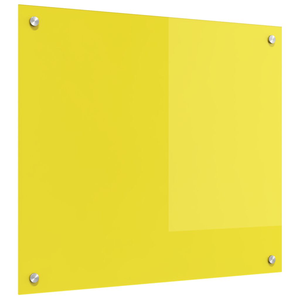 vidaXL Πίσω Πάνελ Κουζίνας Κίτρινο 70 x 60 x 0.6 εκ. σκληρυμένο γυαλί