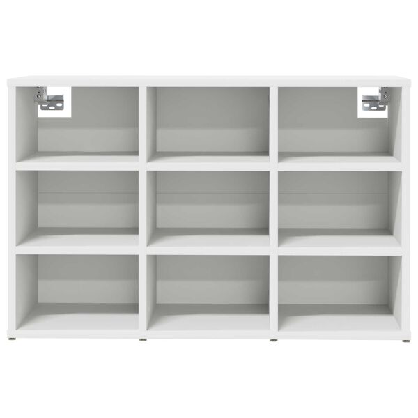 vidaXL Ντουλάπα Παπουτσιών Λευκό 52.5 x 30 x 50 εκ. Επεξεργασμένο ξύλο