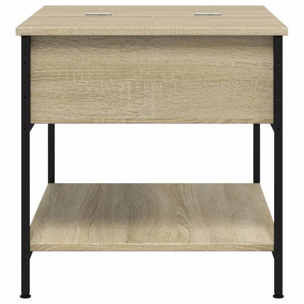 vidaXL Τραπεζάκι Σαλονιού Sonoma Δρυς 70x50x50 εκ. Επ. Ξύλο & Μέταλλο