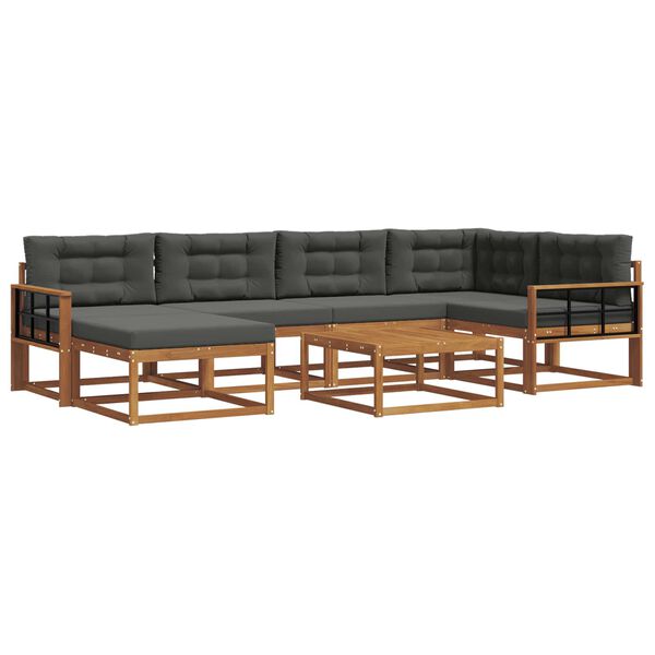 vidaXL &Sigma;&epsilon;&iota;&rho;ά &Kappa;&alpha;&nu;&alpha;&pi;έ &Epsilon;&xi;&omega;&tau;&epsilon;&rho;&iota;&kappa;&omicron;ύ &mu;&epsilon; &mu;&alpha;&xi;&iota;&lambda;ά&rho;&iota; 7 pcs &Phi;&upsilon;&sigma;&iota;&kappa;ό &kappa;&alpha;&iota; &Alpha;&nu;&theta;&rho;&alpha;&kappa;ί