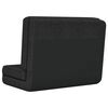 vidaXL Καρέκλα Δαπέδου Πτυσσόμενη Μαύρη Υφασμάτινη