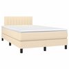 vidaXL &Kappa;&rho;&epsilon;&beta;ά&tau;&iota; Boxspring &mu;&epsilon; &Sigma;&tau;&rho;ώ&mu;&alpha; &Kappa;&rho;&epsilon;&mu; 120x200 &epsilon;&kappa;. &Upsilon;&phi;&alpha;&sigma;&mu;ά&tau;&iota;&nu;&omicron;