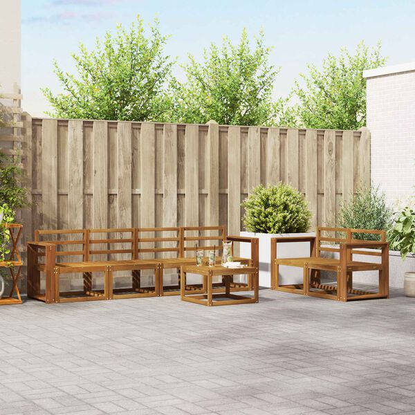 vidaXL &Sigma;&epsilon;&iota;&rho;ά &Kappa;&alpha;&nu;&alpha;&pi;έ &Epsilon;&xi;&omega;&tau;&epsilon;&rho;&iota;&kappa;&omicron;ύ 7 pcs &Phi;&upsilon;&sigma;&iota;&kappa;ό &Sigma;&tau;&epsilon;&rho;&epsilon;ό &Xi;ύ&lambda;&omicron; &Alpha;&kappa;&alpha;&kappa;ί&alpha;&sigmaf;