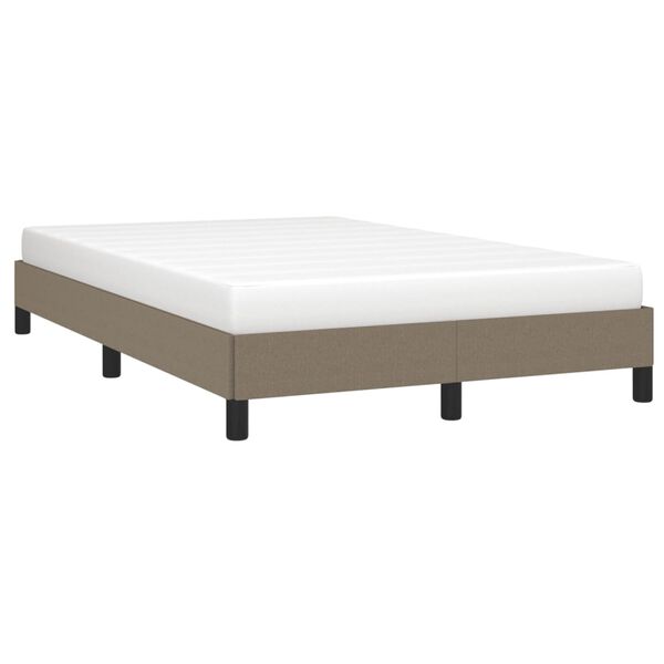 vidaXL Πλαίσιο Κρεβατιού χωρίς στρώμα Taupe 120x190 εκ. Υφασμάτινο