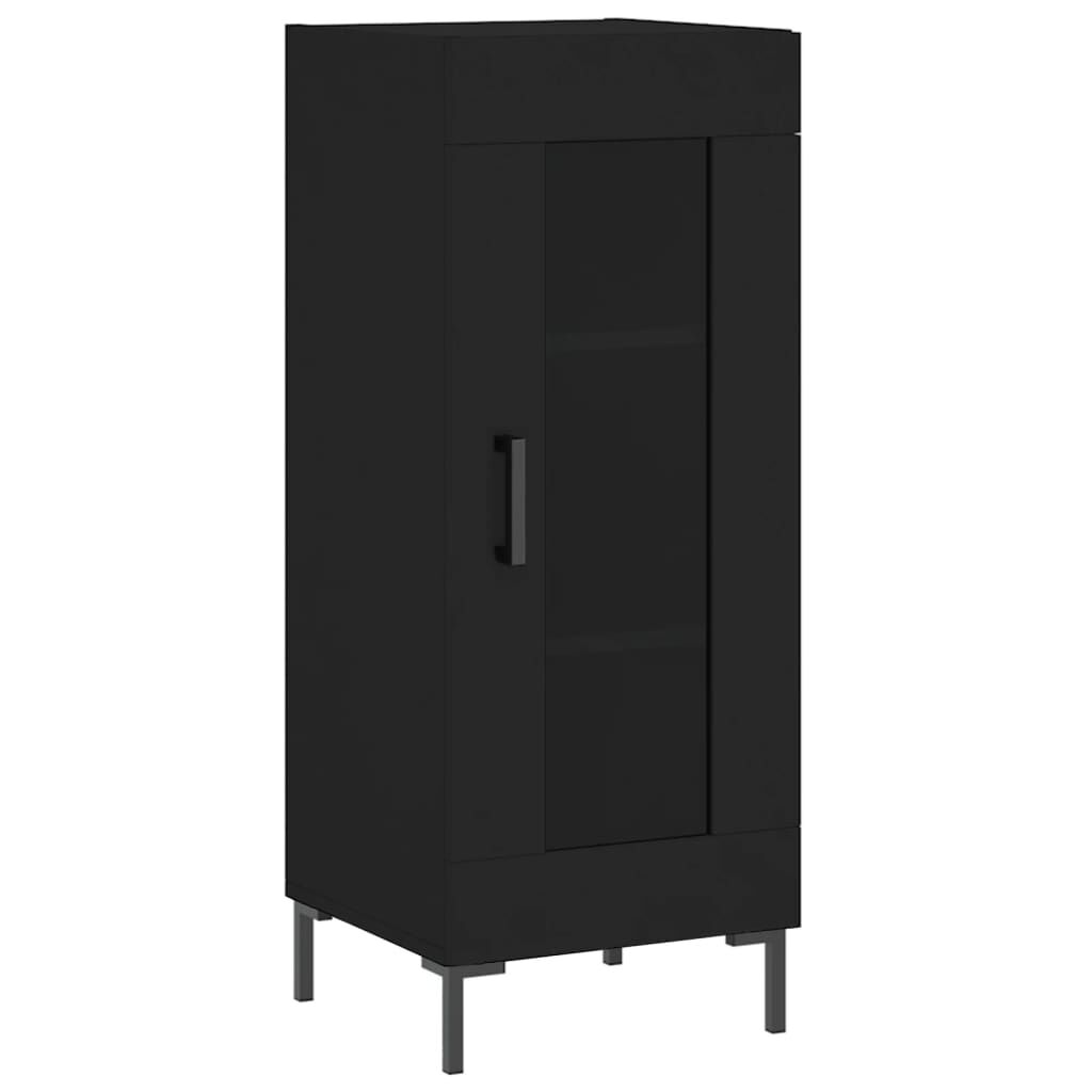vidaXL Ντουλάπι Μαύρο 34,5 x 34 x 180 εκ. από Επεξεργασμένο Ξύλο