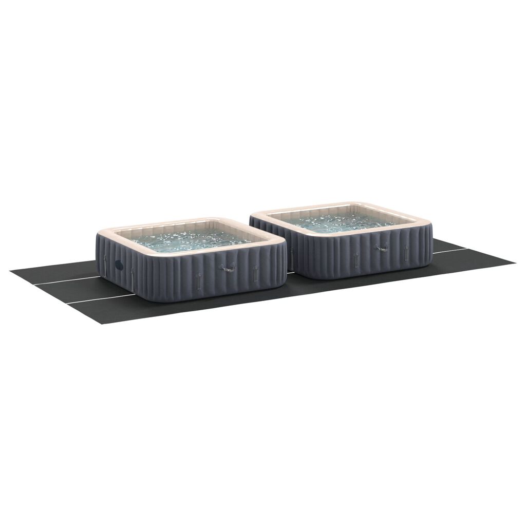 vidaXL Ορθογώνιο Κάλυμμα Πισίνας Μαύρο PVC 750 x 372 εκ. Αδιάβροχο