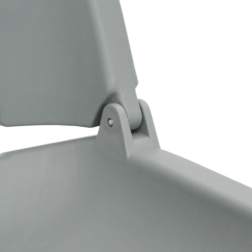 vidaXL Κάθισμα Σκάφους Πτυσσόμ. 2 τεμ. Γκρι 48x51x41 εκ Χωρίς Μαξιλάρι