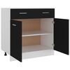 vidaXL Ντουλάπι με Συρτάρια "Lyon" Μαύρο 80x46x81,5 εκ. από Τεχνητό Ξύλο