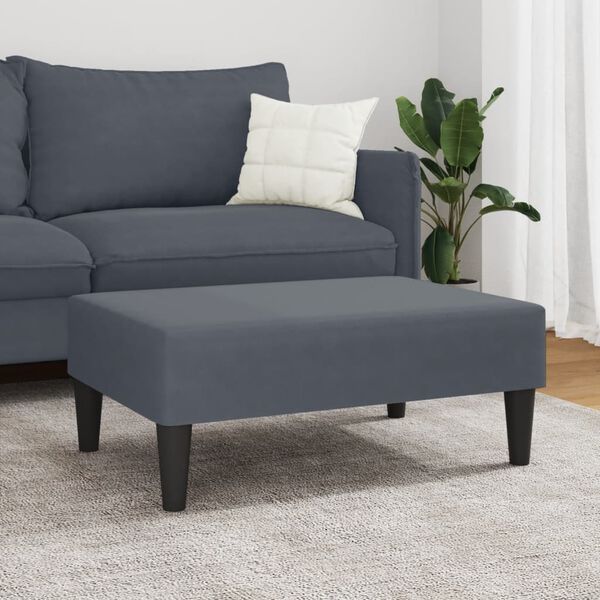 vidaXL Υποπόδιο Σκούρο Γκρι 77x55x31 εκ. Βελούδινο