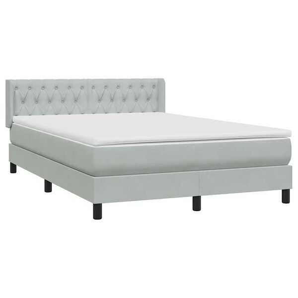 vidaXL &Kappa;&rho;&epsilon;&beta;ά&tau;&iota; Boxspring &mu;&epsilon; &Sigma;&tau;&rho;ώ&mu;&alpha; &Alpha;&nu;&omicron;&iota;&chi;&tau;ό &Gamma;&kappa;&rho;&iota; 140x210 &epsilon;&kappa;. &Beta;&epsilon;&lambda;&omicron;ύ&delta;&iota;&nu;&omicron;