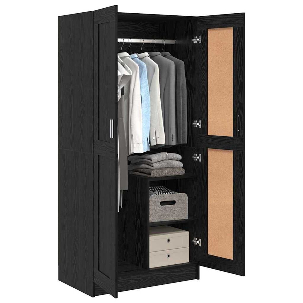 vidaXL Ντουλάπι Μαύρη δρυς 82.5 x 51.5 x 180 εκ. Επεξεργασμένο ξύλο