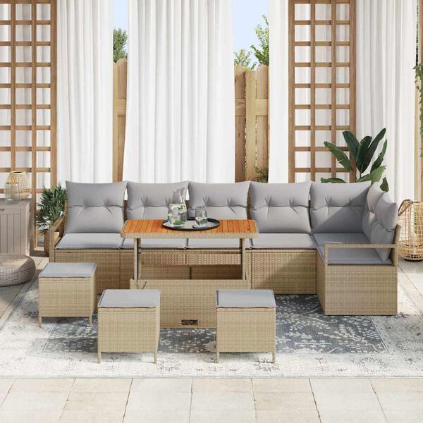 vidaXL &Sigma;&epsilon;&tau; &Kappa;&alpha;&nu;&alpha;&pi;έ &Kappa;ή&pi;&omicron;&upsilon; &mu;&epsilon; &mu;&alpha;&xi;&iota;&lambda;ά&rho;&iota; 10 pcs &Mu;&pi;έ&zeta; &kappa;&alpha;&iota; &Alpha;&nu;&omicron;&iota;&chi;&tau;ό &Gamma;&kappa;&rho;&iota;