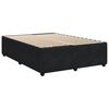 vidaXL Κρεβάτι Boxspring με Στρώμα Μαύρο 140x200 εκ. Βελούδινο