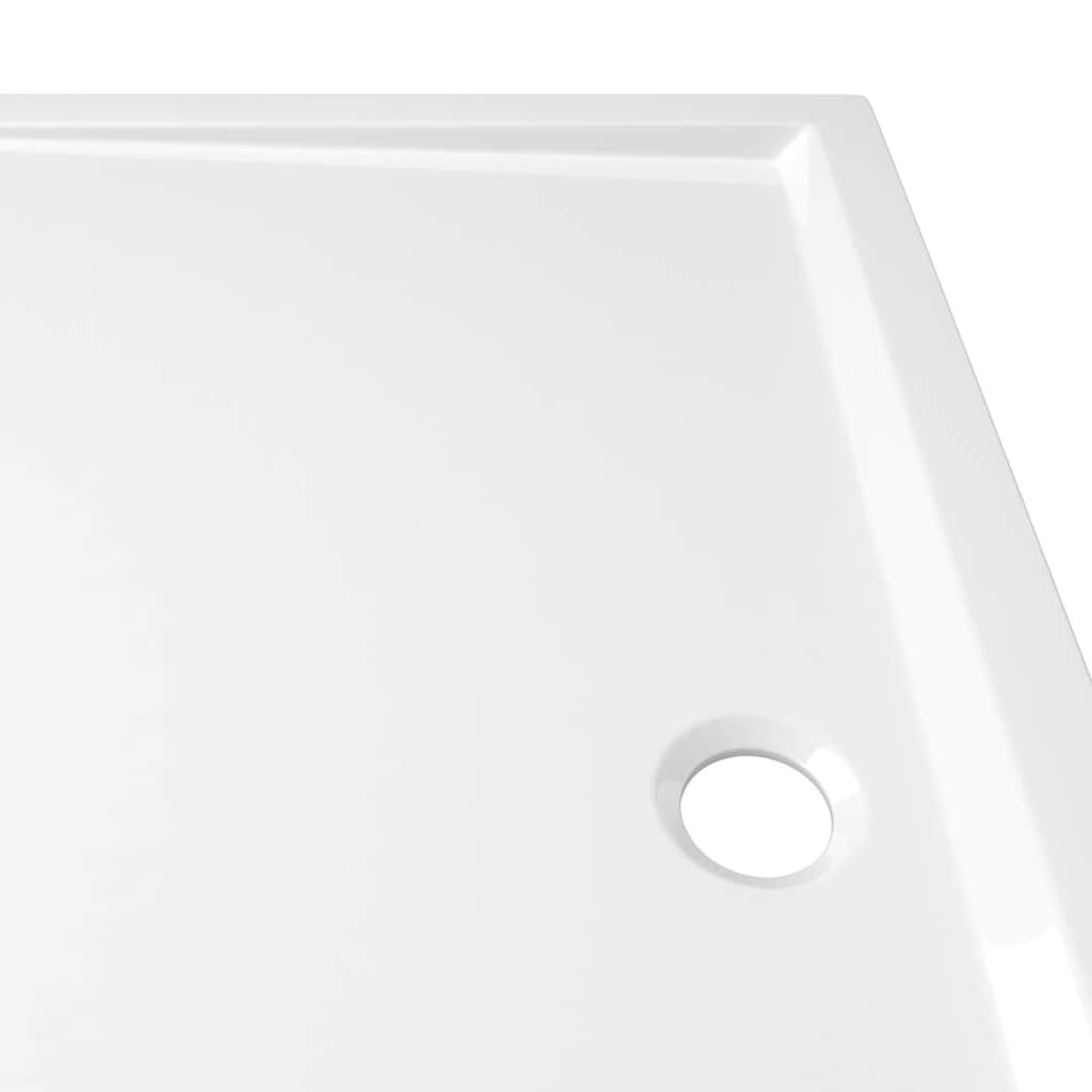 vidaXL Βάση Ντουζιέρας Ορθογώνια Λευκή 80 x 120 εκ. από ABS