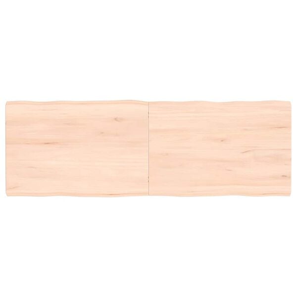 vidaXL Επιφάνεια Τραπεζιού 120x40x(2-4)εκ Ακατέργαστο Μασίφ Ξύλο Δρυός