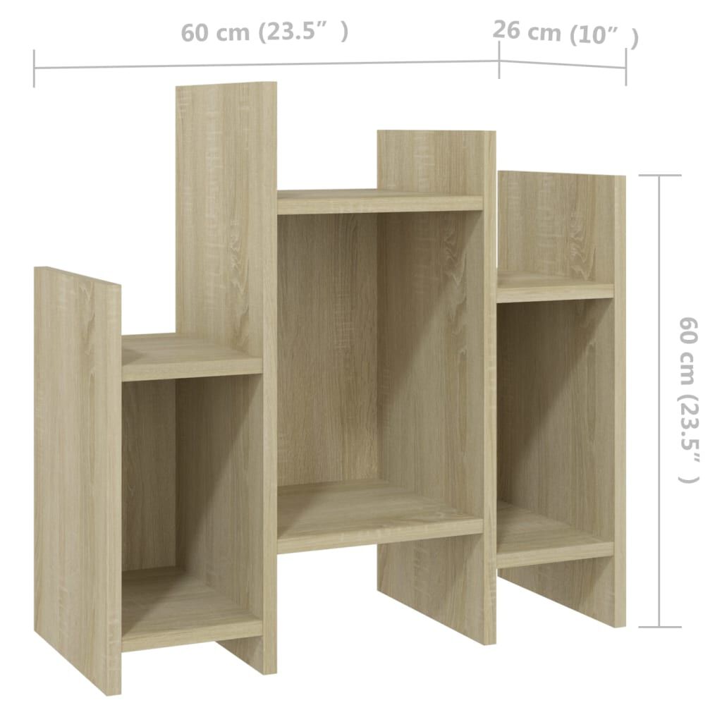 vidaXL Βοηθητικό Ντουλάπι Sonoma Δρυς 60 x 26 x 60 εκ. από Επεξ. Ξύλο