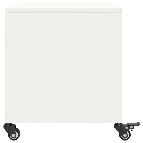 vidaXL Έπιπλο Τηλεόρασης Λευκό 68 x 39 x 43,5 εκ. Χάλυβας