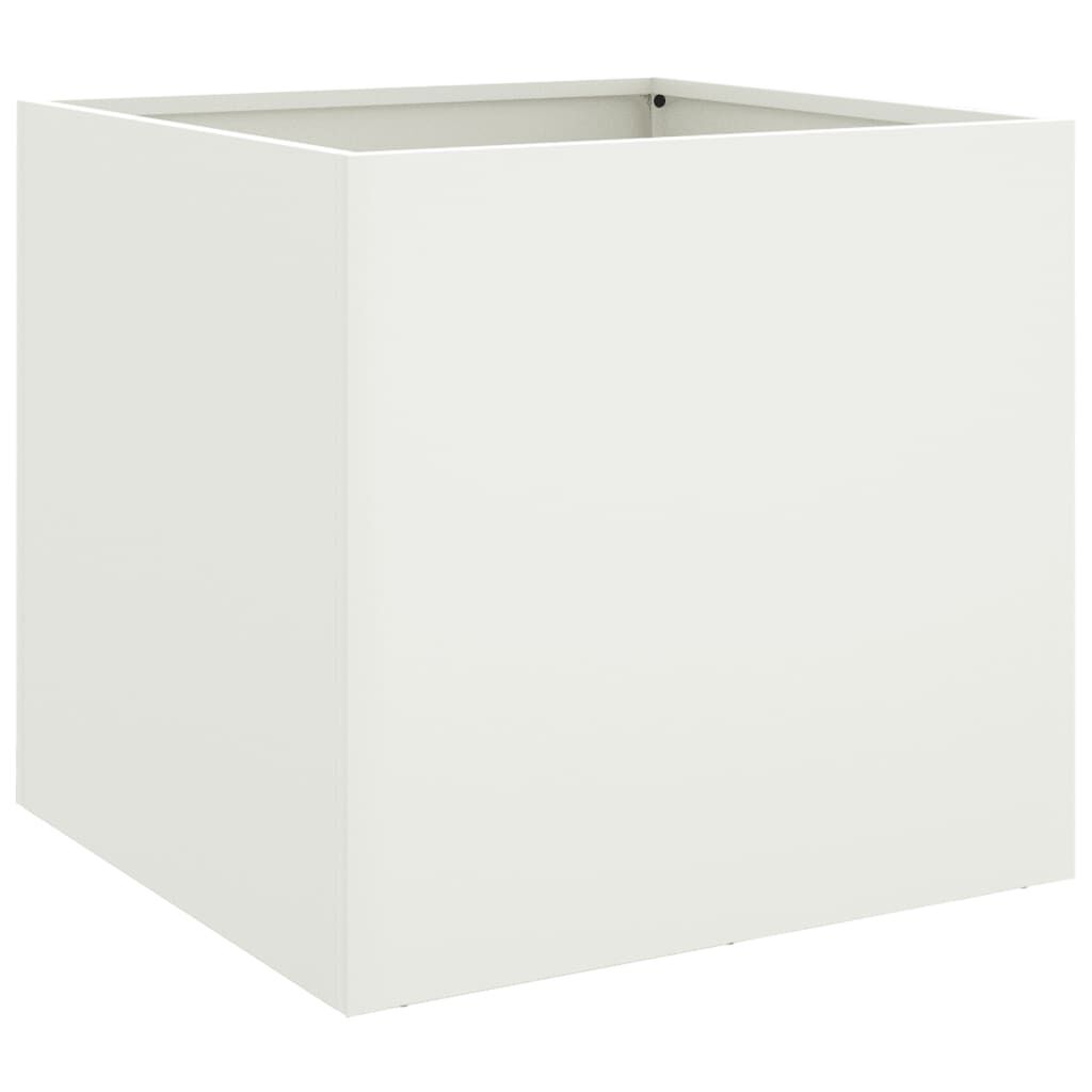 vidaXL Ζαρντινιέρα Λευκή 42x40x39 εκ. από Χάλυβα