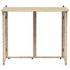 vidaXL Πτυσσόμενο τραπέζι κήπου Μπεζ 90x51x75 cm Poly Rattan