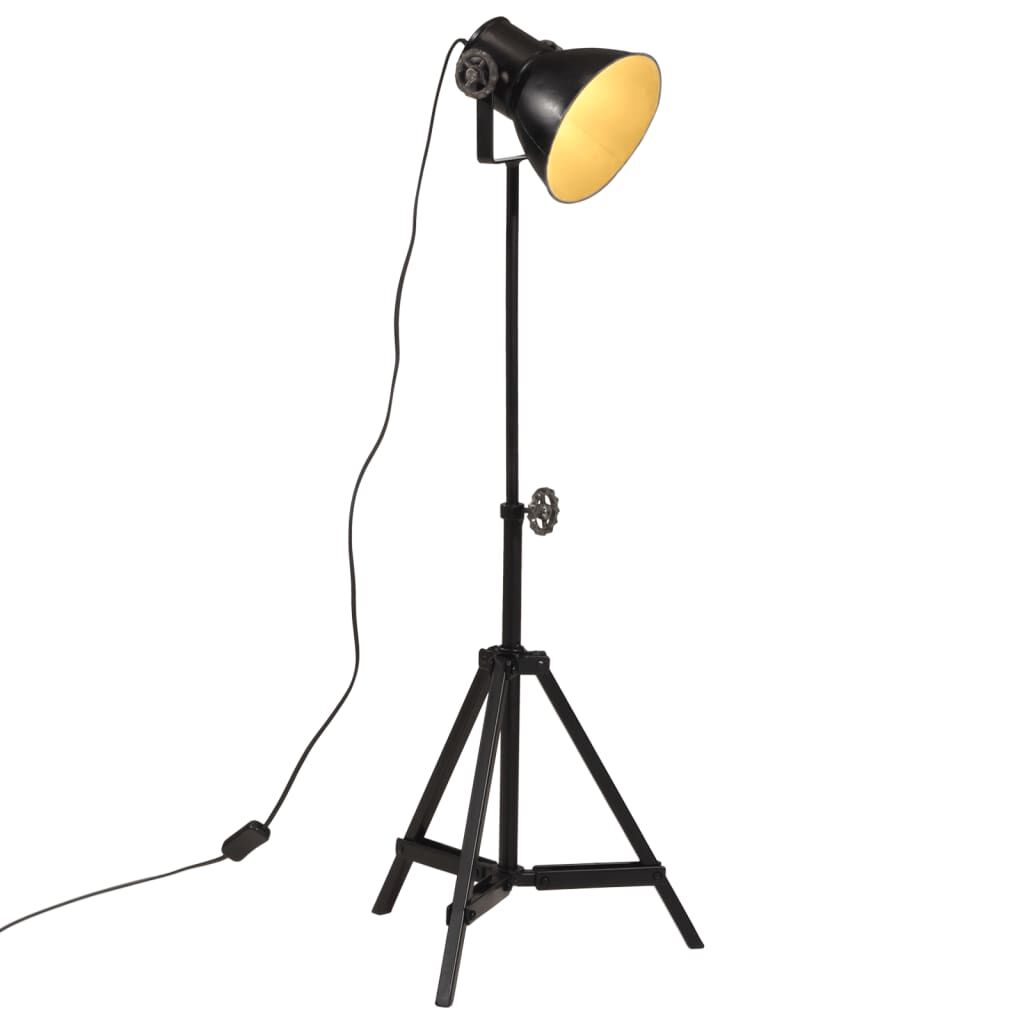 vidaXL Φωτιστικό Δαπέδου 25 W Μαύρο 35x35x65/95 εκ. Ε27