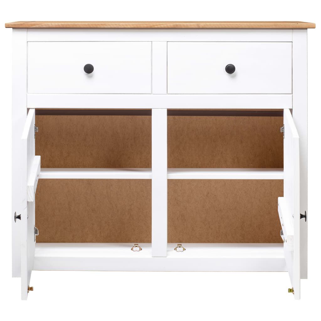 vidaXL Μπουφές Λευκός 93 x 40 x 80 εκ. από Ξύλο Πεύκου Σειρά Panama