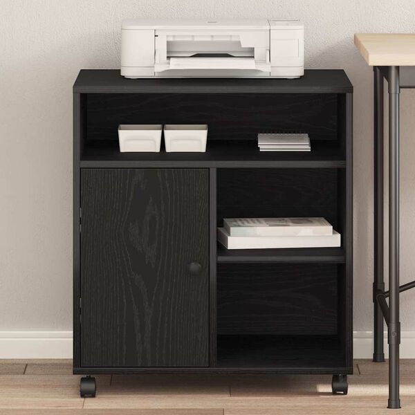 vidaXL Σταντ Εκτυπωτή Μαύρη δρυς 60 x 50 x 67 εκ. Επεξεργασμένο ξύλο