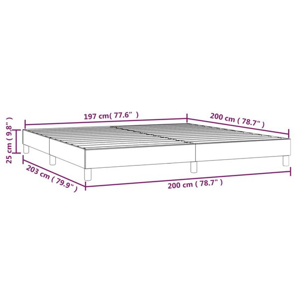 vidaXL Πλαίσιο Κρεβατιού Γκρι 200x200 εκ. από Συνθετικό Δέρμα