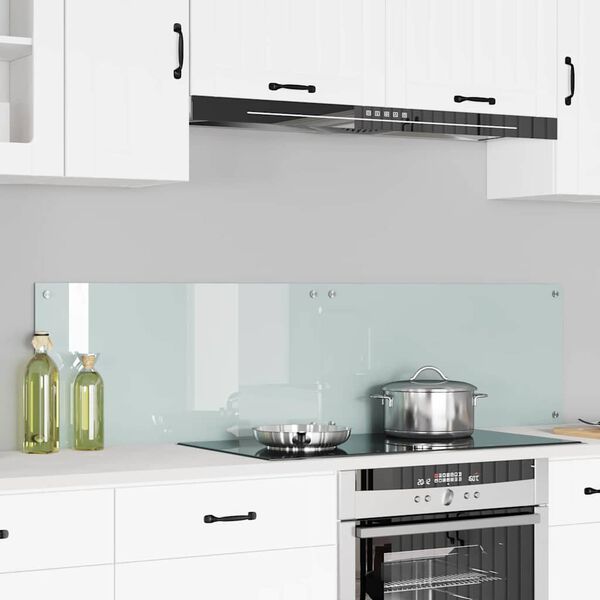 vidaXL Πίσω Πάνελ Κουζίνας Λευκό 80 x 40 cm σκληρυμένο γυαλί