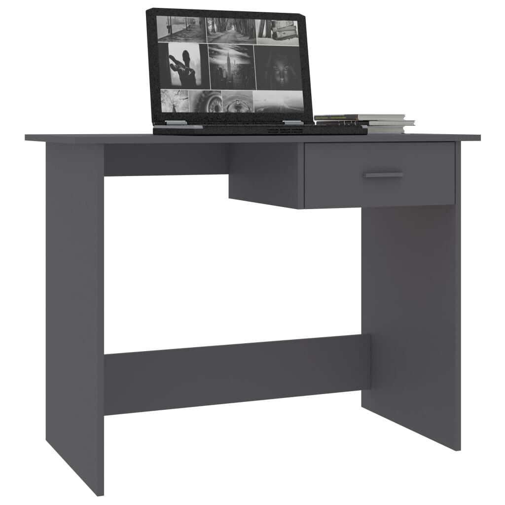 vidaXL Γραφείο Γκρι 100 x 50 x 76 εκ. από Μοριοσανίδα